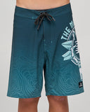 THE MAD HUEYS Surfing H Youth 17" Boardshort - BLACK