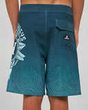 THE MAD HUEYS Surfing H Youth 17" Boardshort - BLACK