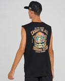 THE MAD HUEYS Caught Fk All Skull Muscle - BLACK