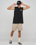 THE MAD HUEYS Frothin Hooked For Life Muscle - BLACK