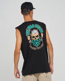 THE MAD HUEYS Frothin Hooked For Life Muscle - BLACK