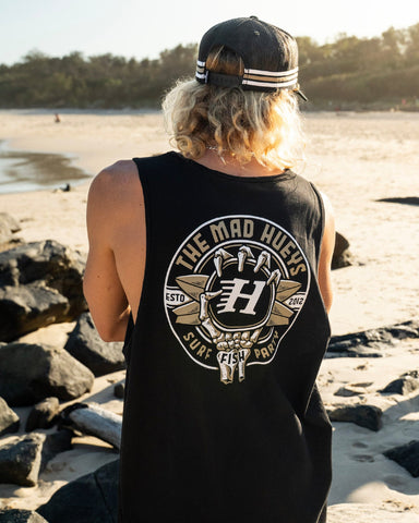 THE MAD HUEYS Surf Hueys Tank - BLACK