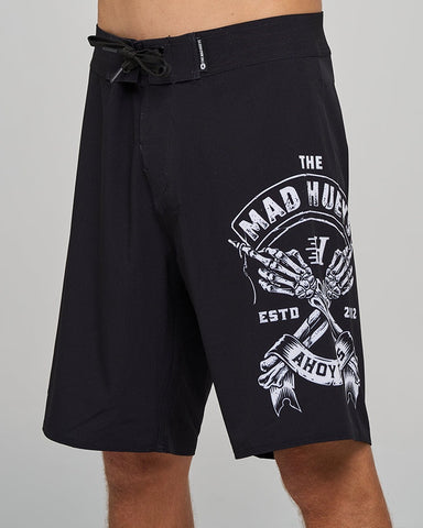 THE MAD HUEYS Ahoy FKRS Storm 20" Boardshort - BLACK