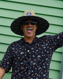 THE MAD HUEYS Triple Anchor Straw Hat - NATURAL