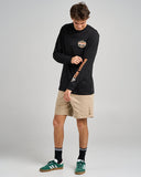 THE MAD HUEYS  The Tiki Captain LS Tee - BLACK