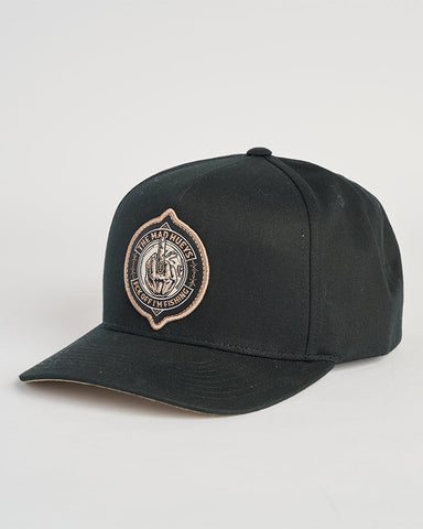 THE MAD HUEYS Fk Off Fish On Twill Snapback - BLACK