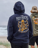 THE MAD HUEYS Anchor Octopissed Hooded Pullover - NAVY
