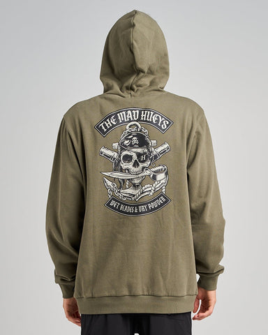 THE MAD HUEYS Pirate Hoody - OLIVE