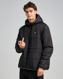 THE MAD HUEYS  Hurricane Puffer Jacket - BLACK