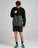 THE MAD HUEYS Tidal Quarter Zip - OIL GREEN