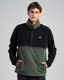 THE MAD HUEYS Tidal Quarter Zip - OIL GREEN