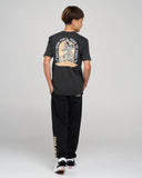 THE MAD HUEYS Dead Shred Youth Short Sleeve Tee - VINTAGE BLACK