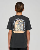 THE MAD HUEYS Dead Shred Youth Short Sleeve Tee - VINTAGE BLACK