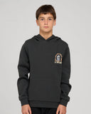 THE MAD HUEYS Dead Shred Youth Hooded Pullover - VINTAGE BLACK