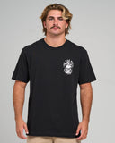 THE MAD HUEYS Rope Skull Anchor Short Sleeve Tee - BLACK