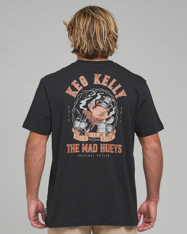 THE MAD HUEYS Kegs Kelly SS Tee - BLACK