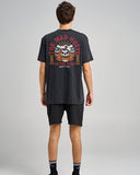 THE MAD HUEYS Triple On The Rocks Short Sleeve Tee - WASHED BLACK