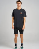 THE MAD HUEYS Triple On The Rocks Short Sleeve Tee - WASHED BLACK