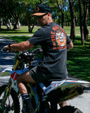 THE MAD HUEYS Triple On The Rocks Short Sleeve Tee - WASHED BLACK