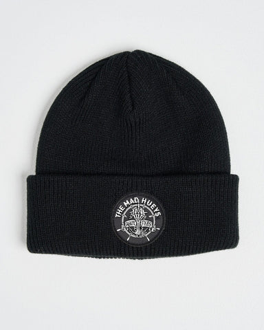THE MAD HUEYS Chain Fkrs Relaxed Beanie - BLACK