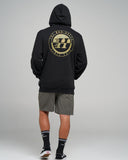 THE MAD HUEYS H Series Split Hooded Pullover - BLACK