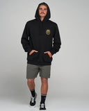 THE MAD HUEYS H Series Split Hooded Pullover - BLACK