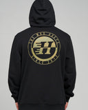 THE MAD HUEYS H Series Split Hooded Pullover - BLACK