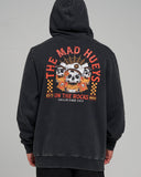 THE MAD HUEYS Triple On The Rocks Hooded Pullover - WASHED BLACK