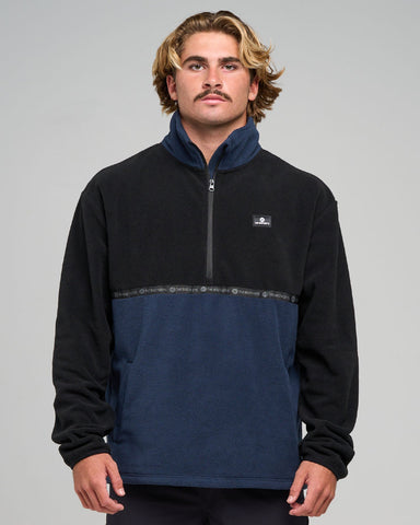 THE MAD HUEYS Tidal Quarter Zip - NAVY