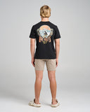 THE MAD HUEYS Tropic Frothin Club Youth Short Sleeve Tee - BLACK