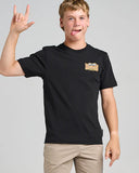 THE MAD HUEYS Tropic Frothin Club Youth Short Sleeve Tee - BLACK