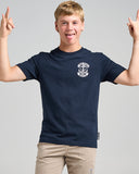 THE MAD HUEYS Drop Anchor Youth Short Sleeve Tee - NAVY