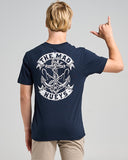 THE MAD HUEYS Drop Anchor Youth Short Sleeve Tee - NAVY