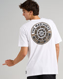 THE MAD HUEYS Hueys Ship Wheel Short Sleeve Tee - WHITE