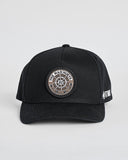 THE MAD HUEYS Ship Wheel Twill Snapback - BLACK