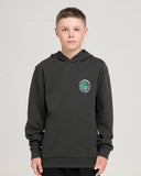 THE MAD HUEYS Outcasts Youth Hooded Pullover - VINTAGE BLACK