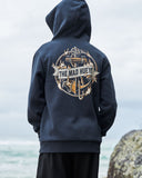 THE MAD HUEYS Flame Anchor Youth Hooded Pullover - NAVY