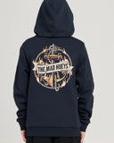 THE MAD HUEYS Flame Anchor Youth Hooded Pullover - NAVY