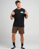 THE MAD HUEYS Beer And Foaming Short Sleeve Tee - BLACK