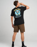 THE MAD HUEYS Beer And Foaming Short Sleeve Tee - BLACK
