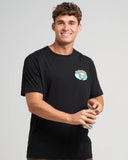 THE MAD HUEYS Beer And Foaming Short Sleeve Tee - BLACK