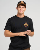 THE MAD HUEYS Flame Anchor Short Sleeve Tee - BLACK