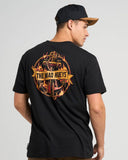 THE MAD HUEYS Flame Anchor Short Sleeve Tee - BLACK