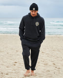 THE MAD HUEYS Surf Hueys Hooded Pullover - WASHED BLACK