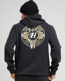 THE MAD HUEYS Surf Hueys Hooded Pullover - WASHED BLACK