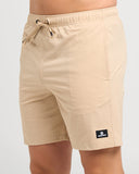 THE MAD HUEYS Freestyle 18" Swim Volley Short - TAN