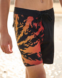 THE MAD HUEYS Skull Spiral Youth 17" Board short - BLACK