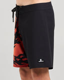 THE MAD HUEYS Skull Spiral Youth 17" Board short - BLACK