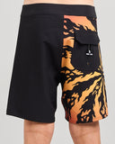 THE MAD HUEYS Skull Spiral Youth 17" Board short - BLACK