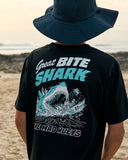 THE MAD HUEYS Great Bite Shark Youth SS Tee - BLACK